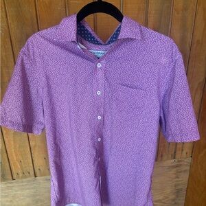 Nick Graham Men's Casual Purple Button Down Shirt
